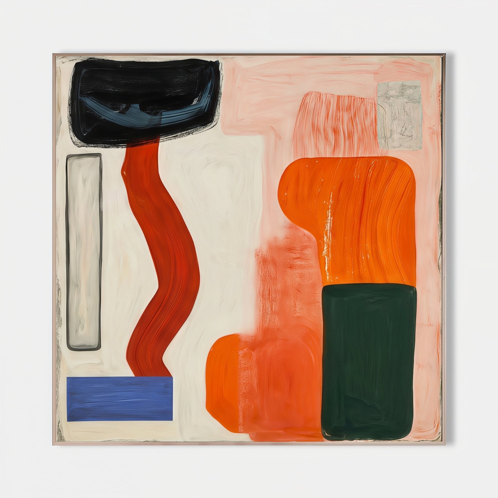 Mid - Century Modern Abstract Oil Painting JC0083 - Viral Wall Art